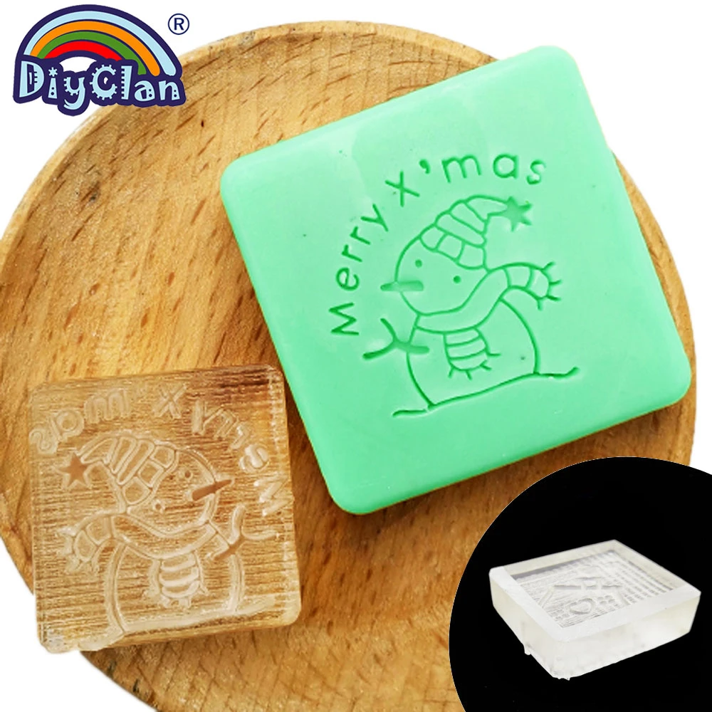 Рождественский снеговик штамп для мыла Сделай Сам инструменты изготовления под