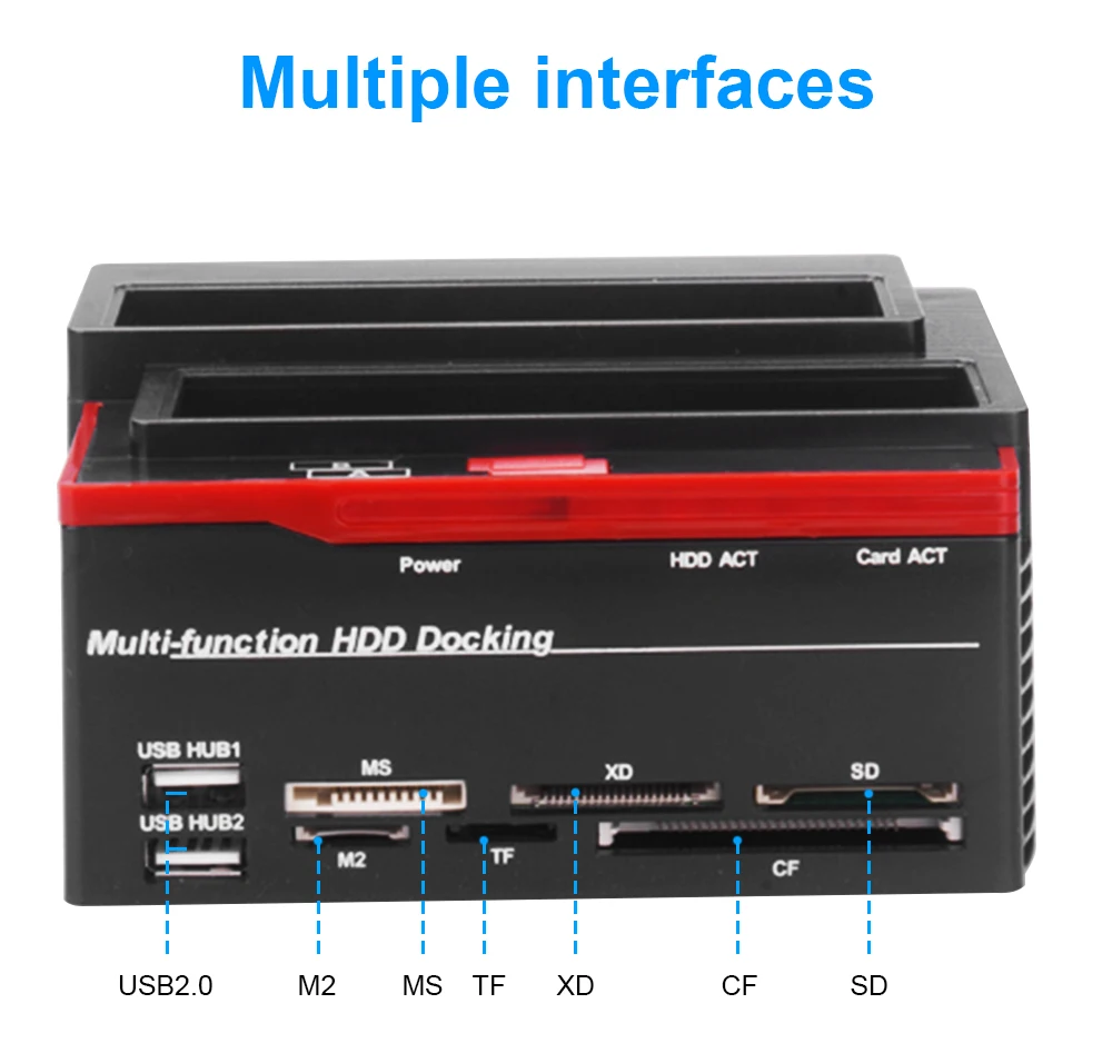 Док-станция DeepFox для HDD 2 5/3 5 дюйма SATA IDE клонированный корпус USB порта 0 хаб типа C