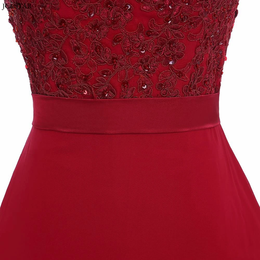 

Burgundy bridesmaid dresses new lace satin V neck short sleeve sexy mermaid wedding guest dress long robe de soiree African brid