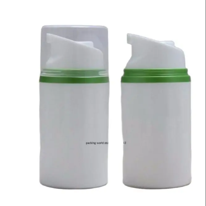 50 мл пластиковый безвоздушный пресс-насос для бутылки зеленый ободок