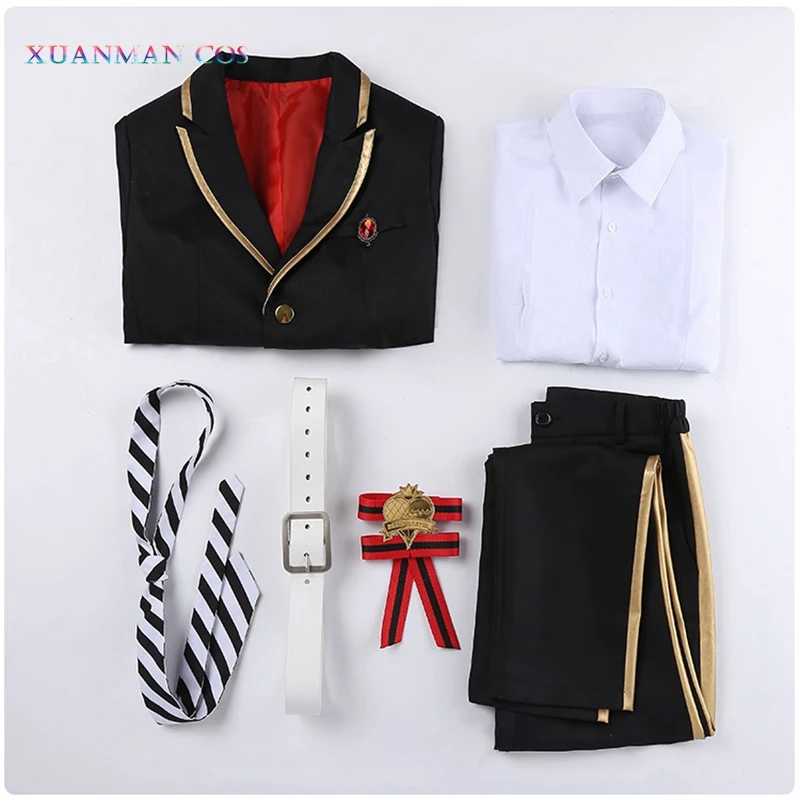 

Twisted-Wonderland Cosplay Costume Alice in Wonderland Cater Diamond Jacket Shirt Pants Asian Size Women Men Halloween Carnival