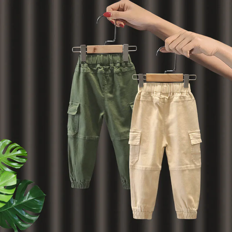 

Baby Pants Trousers Boys Cotton Casual Pants Korean Children's Pants Kids Spring and Autumn Trousers Boy's Cargo Pants 2-6Y