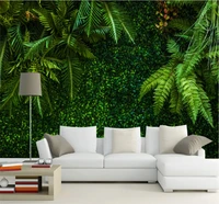 milofi tropical forest leaf green interior wallpaper tv background custom mural 8d waterproof wall cloth