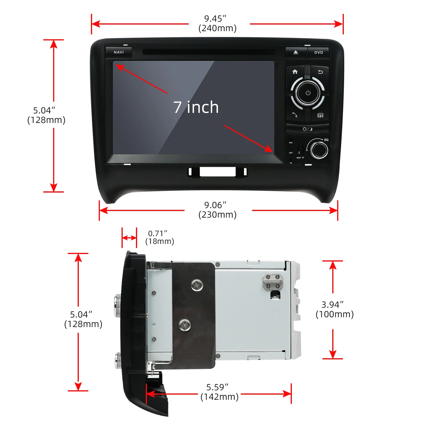 

Autoradio Octa Core 2din Android 10 Car DVD player For Audi TT MK2 8J 2006-2012 car Radio Multimedia GPS Navigation carplay DSP
