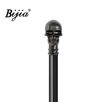 Black Human skeleton BIJIA джентльмен трость domineering ручка в виде животного скипетр креативный подарок civilized трость - Цвет: Black Human skeleton