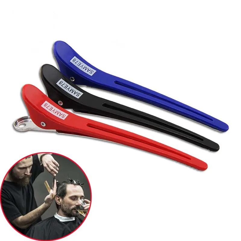 Пластиковый случайного цвета Алюминий Аллигатор Заколки для волос Pro