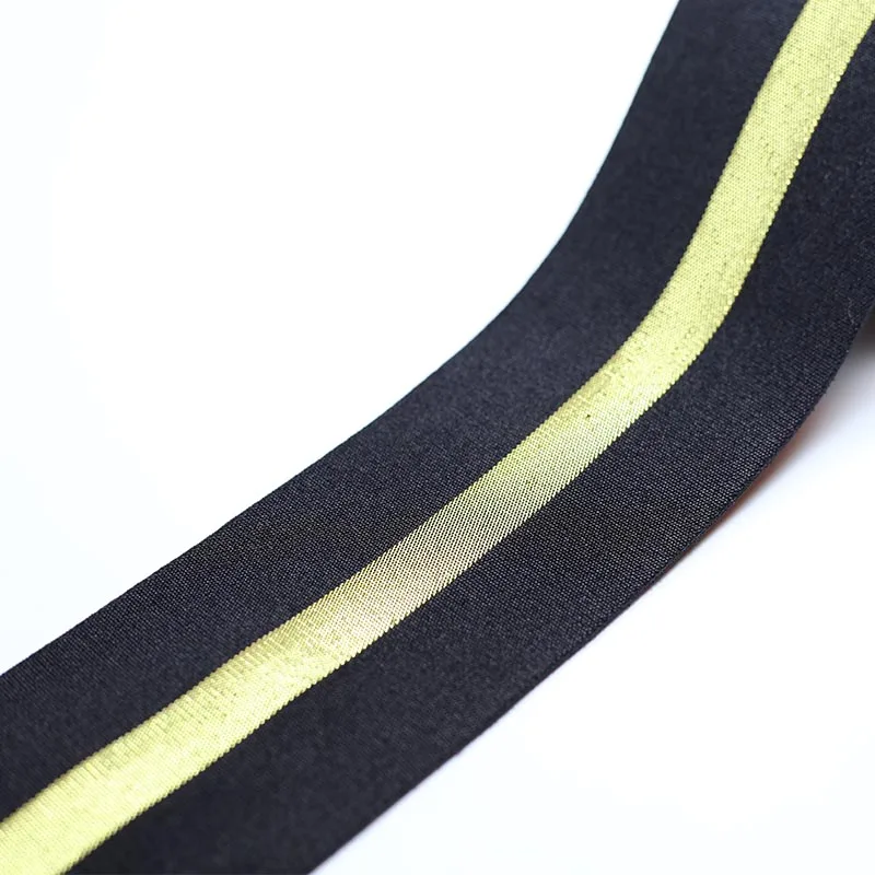 

New1M Gold Black 20mm Diy Garment sewing accessories elastic band rubber ribbon Fashion couture craft elastico para costura