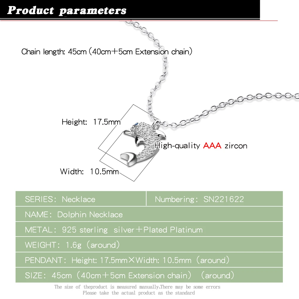 Женская цепочка с подвеской в виде дельфина серебро 925 пробы|Ожерелья| |
