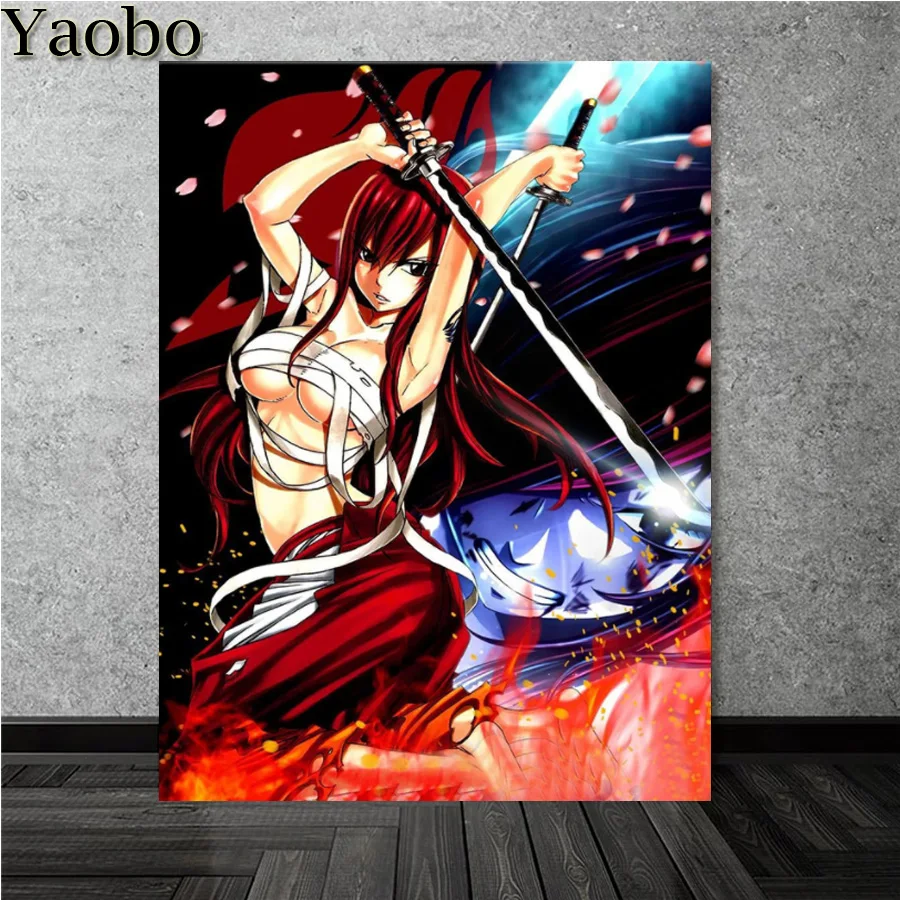 

full drill square Crystal Paintings Japanese cartoon girl Diamond Embroidery Full round 5d Diy Diamond Mosaic artwork