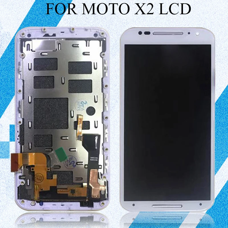 Catteny 5 2 дюйма для MotoRola Moto X2 ЖК дисплей с сенсорной панелью экрана дигитайзер в сборе X 2nd + 1 рамкой|Экраны