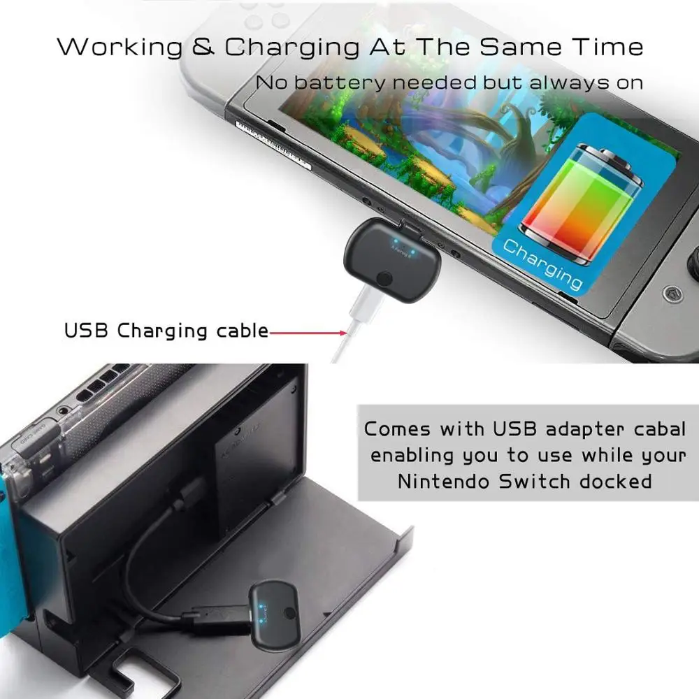 Портативный Bluetooth 5 0 usb type C Aptx аудио передатчик с низкой задержкой беспроводной