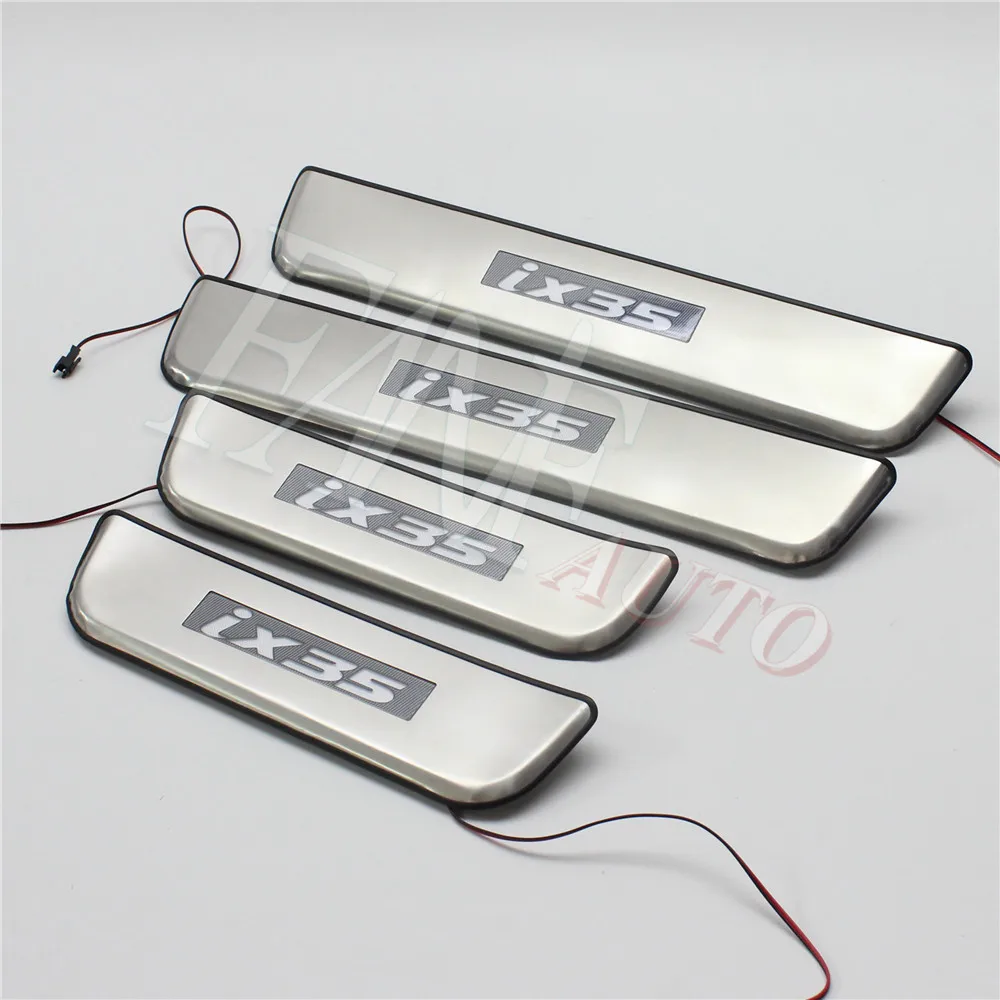 

Светодиодная Накладка на порог из нержавеющей стали, защитная накладка на пороги для Hyundai IX35 2009-2015