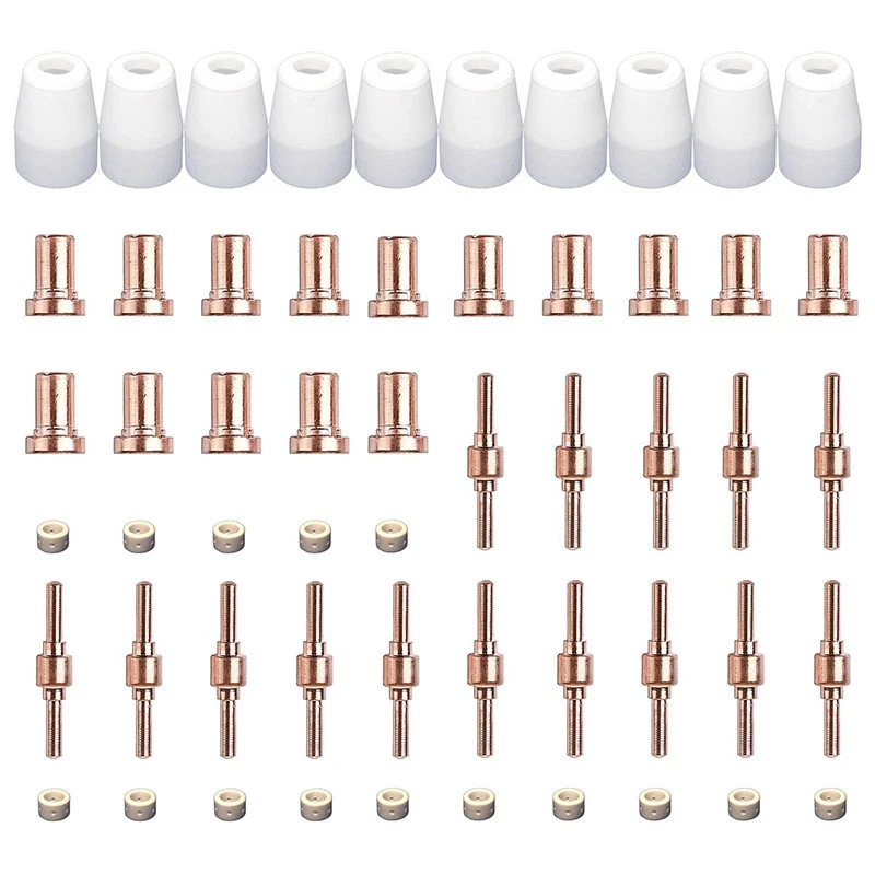 

55 шт расходные материалы для плазменной резки (в разложенном виде) подходит Cut40 50 с плазменный резак фонарь PT31 LG40