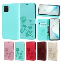 rose flower pu leather flip case for samsung galaxy a 91 81 71 70 60 50 51 41 40 30 21 20 20e 20 11 10 s 2 core 01 wallet cover