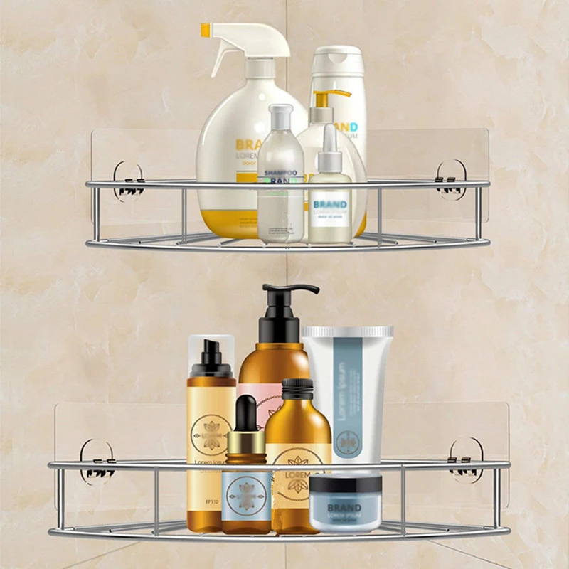 

JUSHFO Stainless Steel Bathroom Corner Shelf Shower Shampoo Soap Cosmetic Rack Holder Bathroom Accessories Storage Organizer