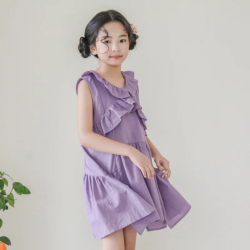 Платья для девочек летняя стильная одежда платья Vestido маленьких воротник моряка