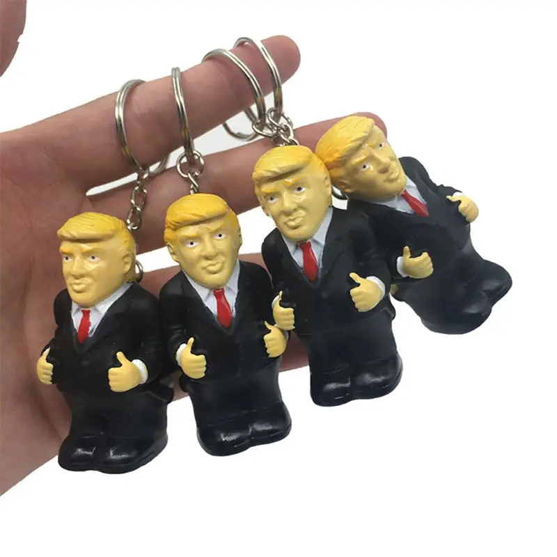 Брелок с изображением Дональда Трампа связка для ключей от стресса в машине