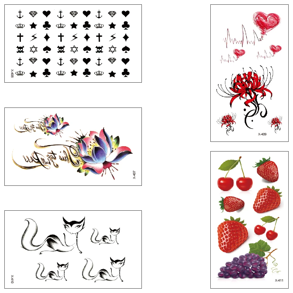 Водонепроницаемый Поддельные Временные татуировки водные переводные наклейки в