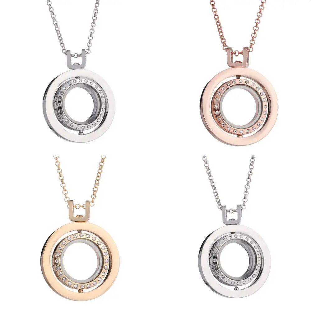 Сплав две круглой формы металлические фотомедальоны Плавающие Подвески