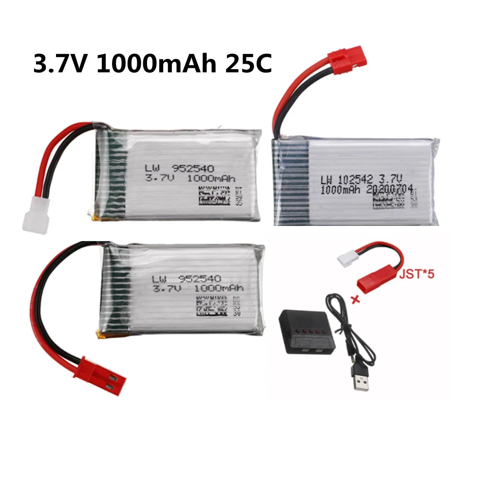Аккумулятор Lipo 3,7 в 1000 мАч для Syma X5 X5C X5SC X5SW X5HC X5HW X5UW X5UC X300 X400 X500 HJ819, запасная часть для радиоуправляемого квадрокоптера