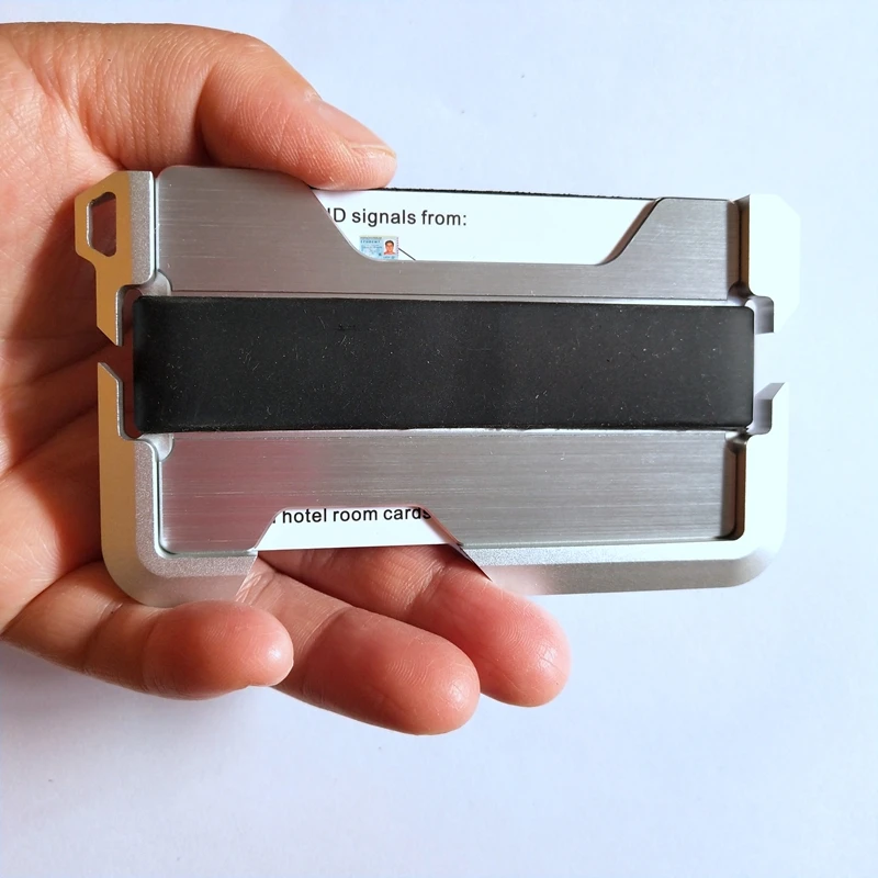 2020 алюминиевые держатели для кредитных карт мини кошелек из бычьей кожи Crazy horse с