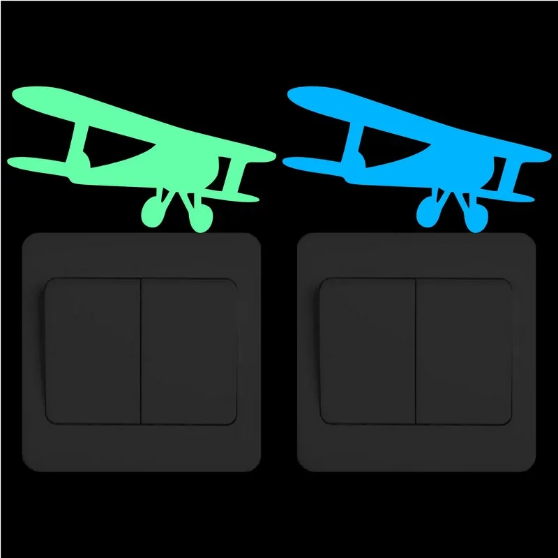 Классическая наклейка с переключателем самолета на стену рисунком планета декор