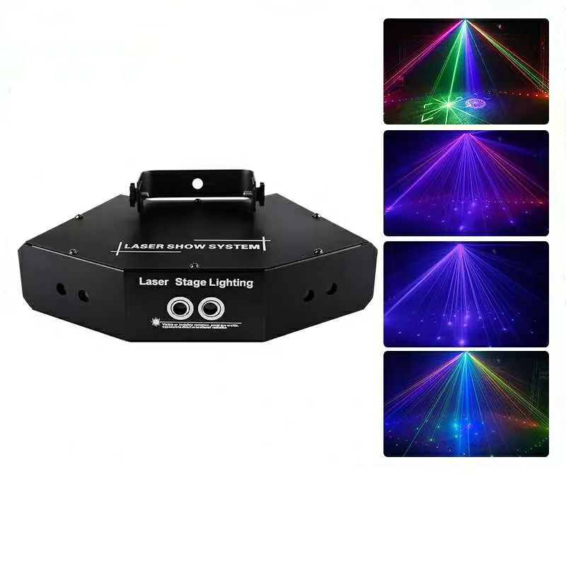 6 Lens RGB Scan Laser DMX LED Scanning Stage Lighting Colorful spot Effect Scanner Disco dj party lights Sector Laser Projector