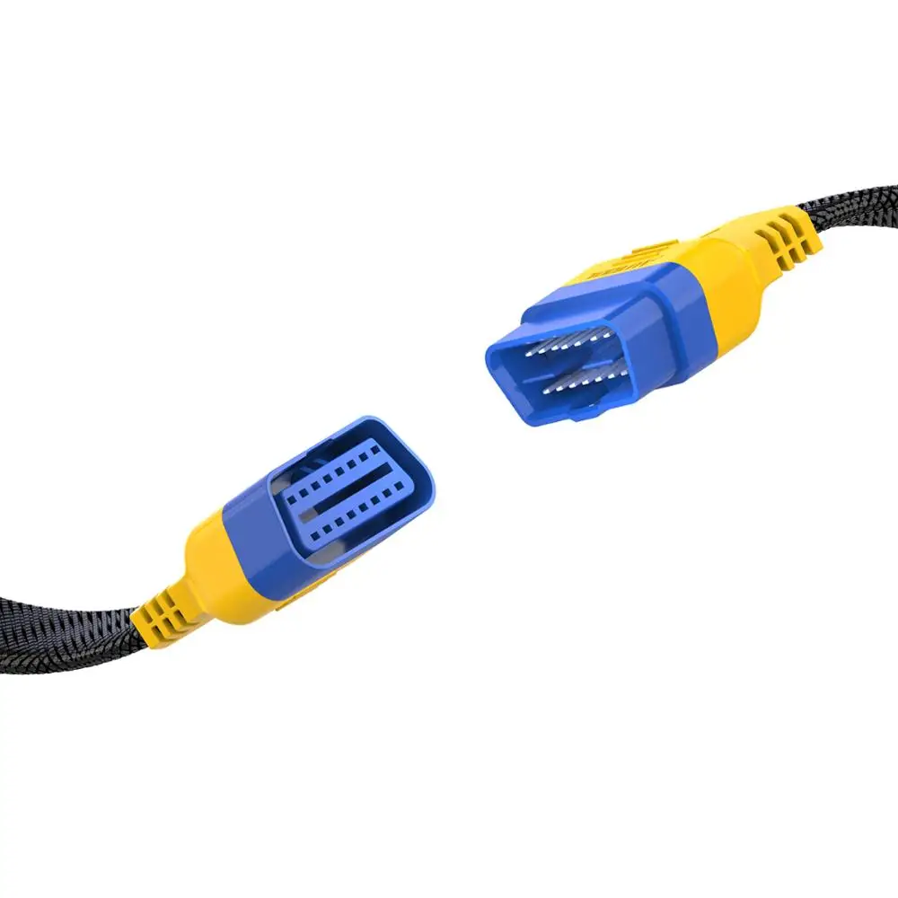 AUTOOL OBD2 II 16Pin штыревой к женскому автомобильному удлинительному кабелю для