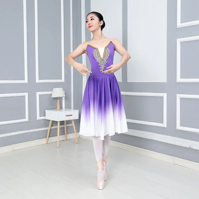 Ballet Tutu Dance Skirt Women Romantic Tutu for Dancing Double Layers Tulle Tutu Ballet Ballerina Dancewear Long Skirt Dress