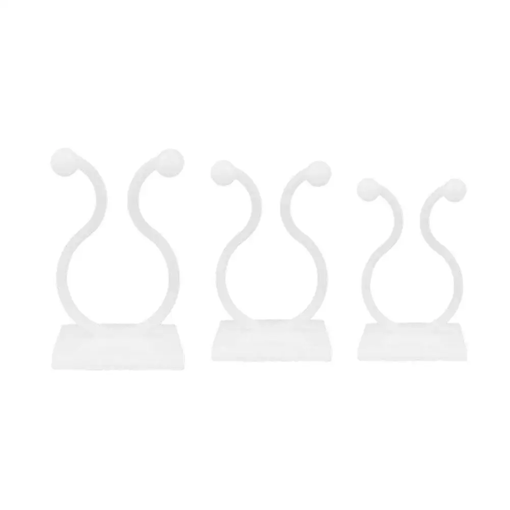 50pcs Green Plant Climbing Wall Fixer Self-Adhesive Hooks Vine Clips Fixed Buckle Hook Indoor Outdoor Garden Plant Supplies