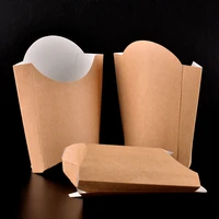 fashion kraft paper french fries cup disposable fried chicken wings popcorn box cup party dessert container 100pcslot sk727