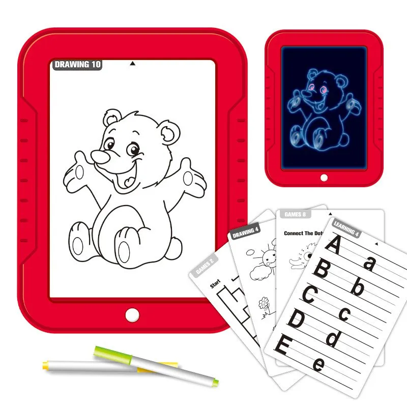 

magicpad 3DChildren's Drawing Board Electronic Fluorescent Writing Board Toys Set Magic Light Drawing Board