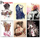 Huacan набор для девочек с алмазной росписью, полностью квадратная мозаика, Бабочка, вышивка крестиком, портрет, ручная работа, подарок