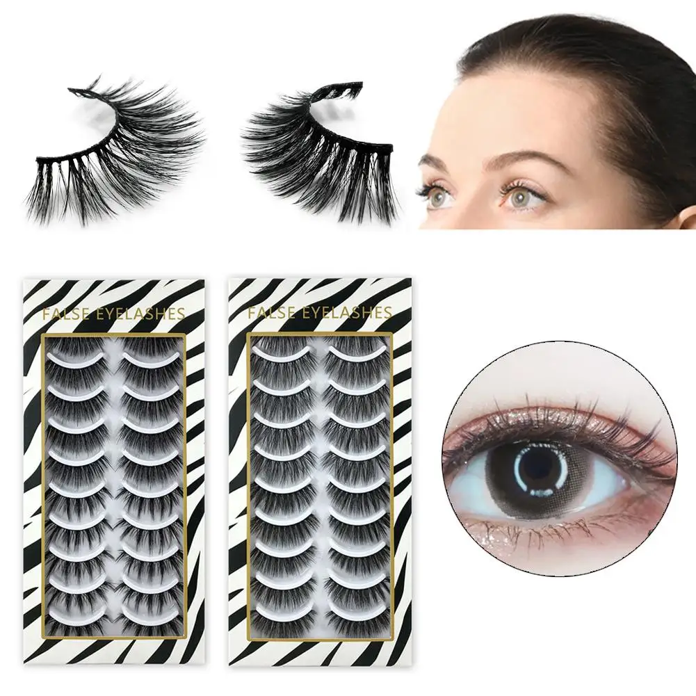 Новинка 10 пар 3D накладные ресницы для наращивания макияж ручная работа