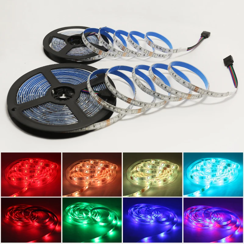 Светодиодная лента 12 В декоративная SMD2835 RGB5050 светодиодная полоса 30 светодиодный