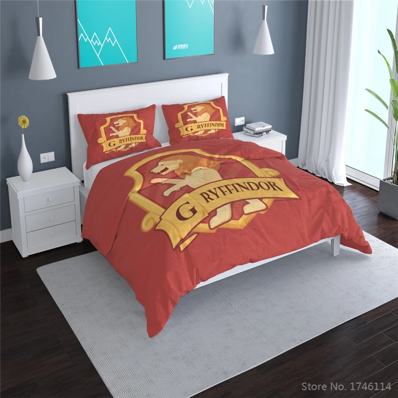 

Classic Movie Potter 3D Cartoon Printed Bedding Set Comfortable Duvet Cover Set Bed Linens for Kids Twin Full Queen King Size