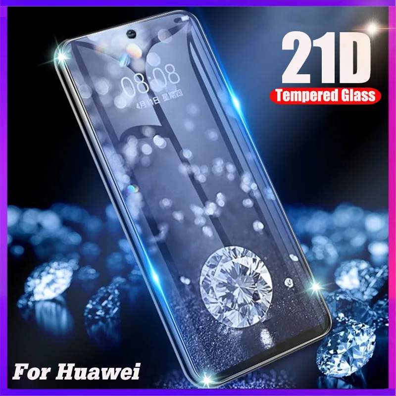 Закаленное стекло 21D для Huawei P20 P30 Lite Pro Защита экрана Mate 20 30 Y6 2019 защитное