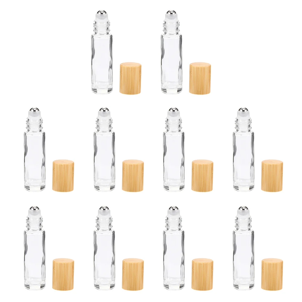

10pcs 10ML Roller Ball Perfume Bottle Refillable Essential Oil Bottle Container
