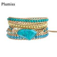 plumiss natural and mineral stones wrap bracelet protective decemember birthstone third eye chakra bracelets jewelry for women