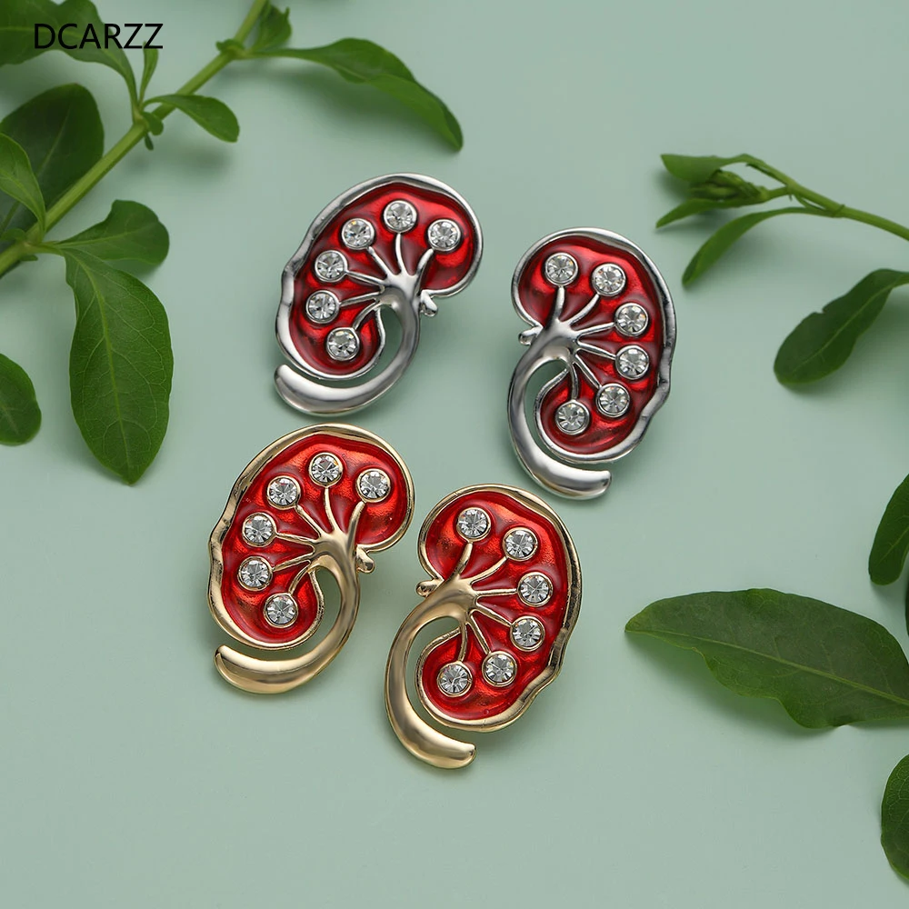 Брошь в форме почки DCARZZ золотистая брошь врач-медсестра с кристаллами модное