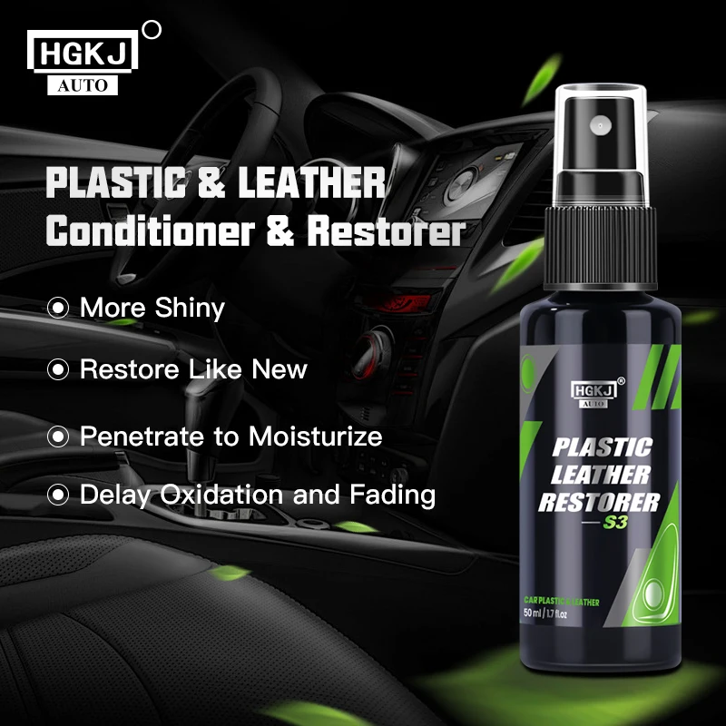 50ml HGKJ Interior Plastic Parts Retreading Maintenance Agent Long-Lasting Retreading Repair for Car Polishing Accessory