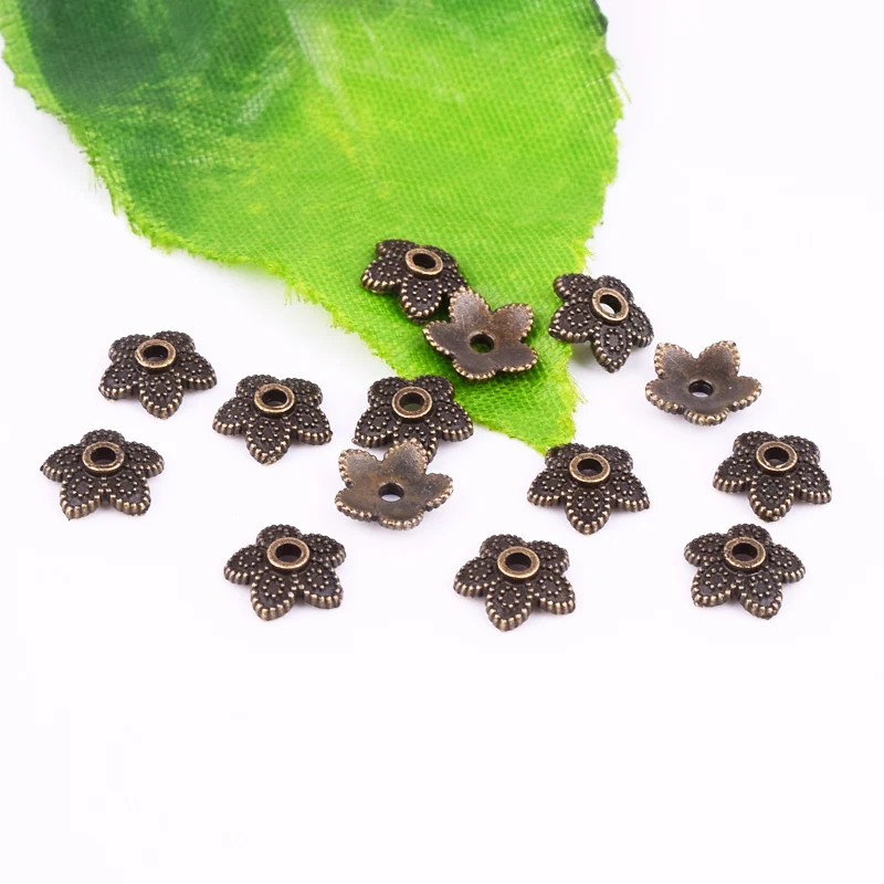 120 шт. тибетские серебряные/Золотые/бронзовые цветы Маленькие искусственные