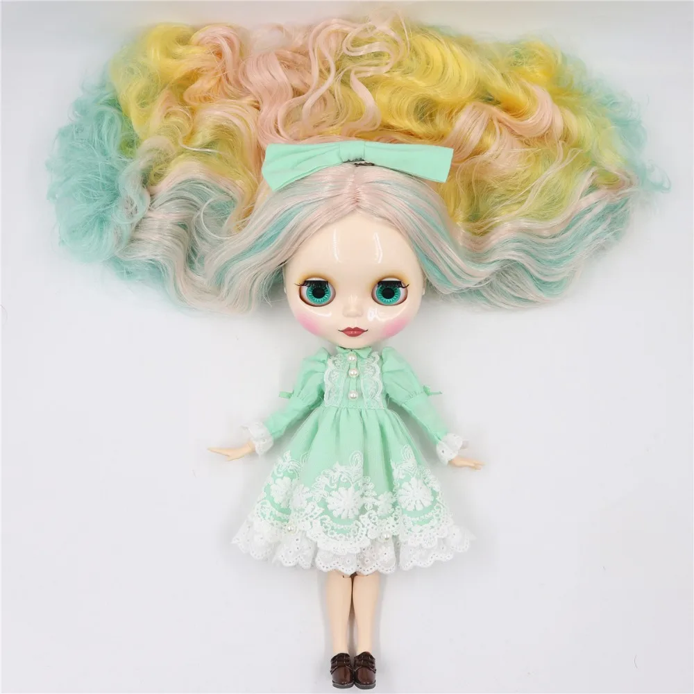 Blyth doll icy licca боди кружевное платье с бантом розовый зеленый костюм принцессы