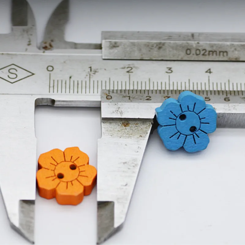 100 шт Смешанные Цветочные деревянные кнопки для одежды спицы вязания ремесел