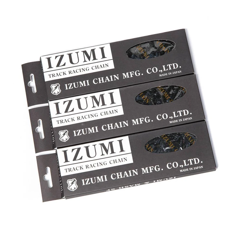 Японская велосипедная цепь IZUMI X MASH SF 410 черного и золотого цвета гоночная