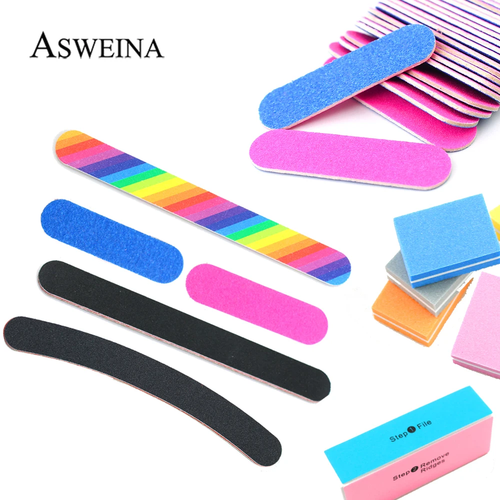 Набор пилок одноразовых для ногтей мини бафы шлифовальный аппарат портативный