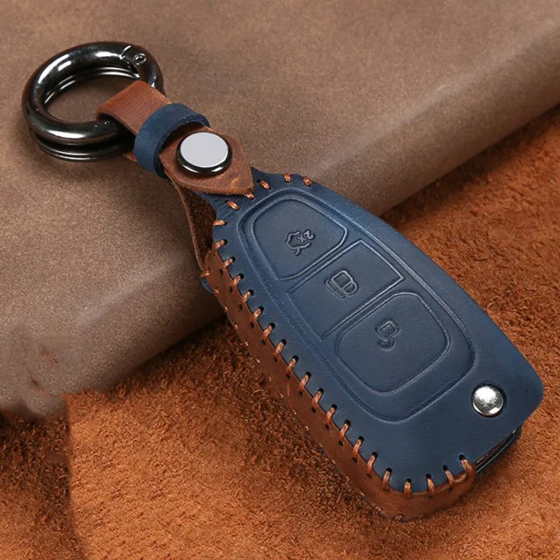 

Новинка, модный автомобильный флип-чехол для ключа, чехол для ключа с дистанционным управлением, подходит для Ford Focus MK3, Mondeo, Fiesta, Kuga, ECOSPORT, ESCAPE,...