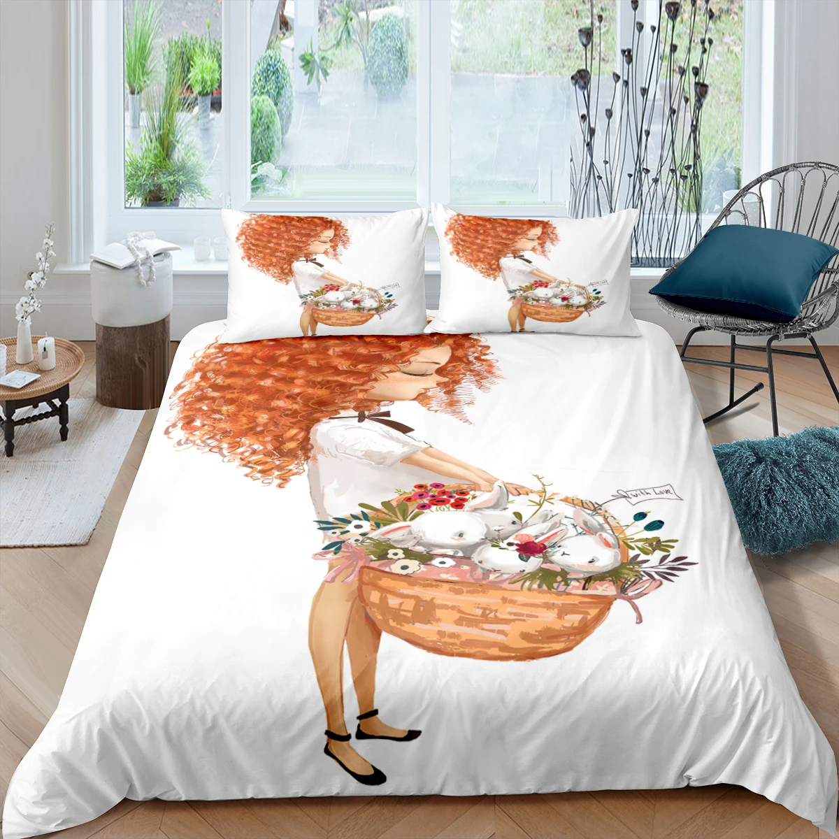 Милые комплекты постельного белья для маленькой девочки Комплект с двойным