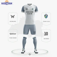 full sublimation soccer uniform for man customizable team name logo printed training quickly dry short sleeve football tracksuit