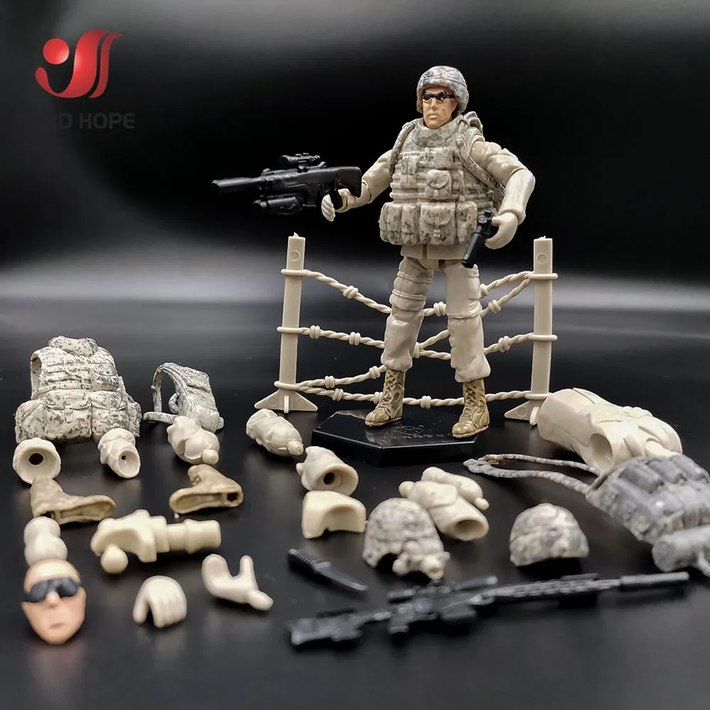 1 шт. 1:18 США 101 й дивизион солдат фигурку модели с оружием армии мужчин сборная